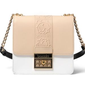 White/Tan Crossbody Bag Braccialini Alicia